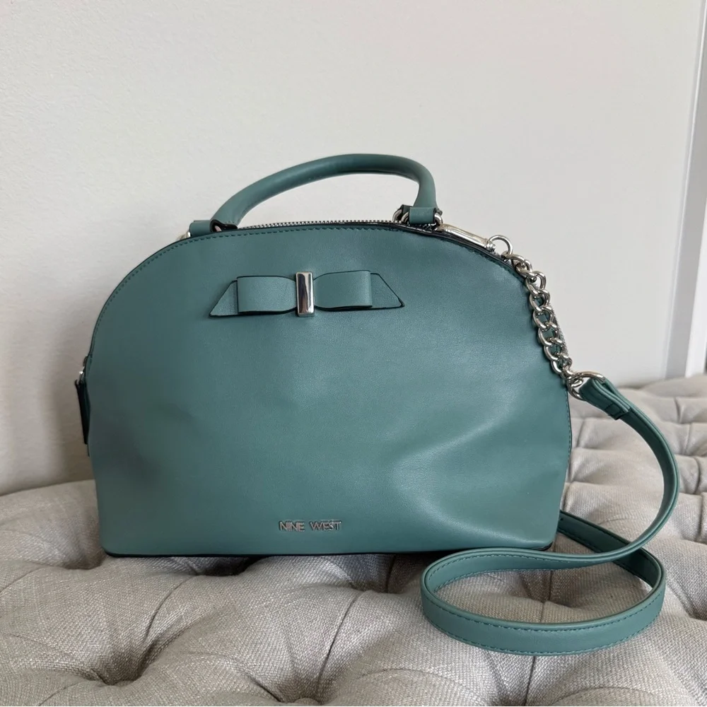 Nine West Teal Crossbody Purse with Bow